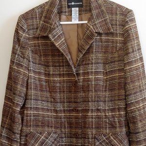 Sag Harbor Plaid Tweed Blazer